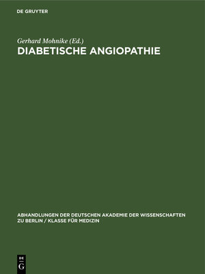 cover image of Diabetische Angiopathie